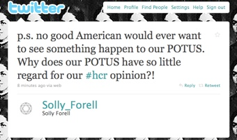 Illustration for article titled Conservative Blogger Calls For Obama's Assassination On Twitter (Updated)